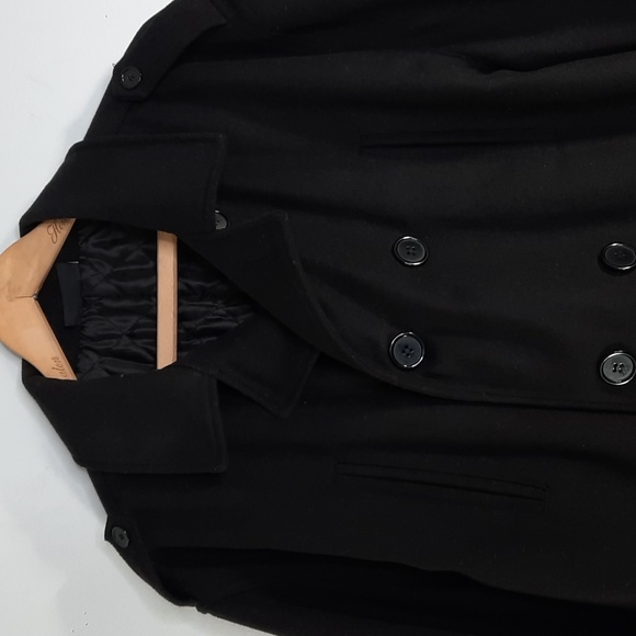 PEAK SEASON BLACK PEA COAT SZ XL. - Picture 3 of 11